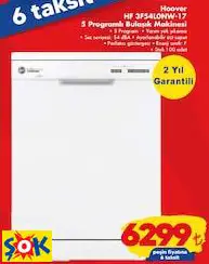 HOOVER HF 3F54L0NW-17 5 PROGRAMLI BULAŞIK MAKİNESİ